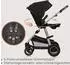 Lionelo Amber 3-in-1 Kombikinderwagen mit Babywanne, i-Size Autositz, Luftreifen (LO-AMBER 3IN1 BLACK SILVER)