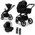 MOON Resea 2.0 Kombikinderwagen 3in1-Set mit Cosmo 2.0 Babyschale, onyx (64940901-933)