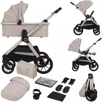 Lionelo Layla Kombikinderwagen 2-in-1, 0–48 Monate, bis 22kg (LO-LAYLA 2IN1 BEIGE SAND)