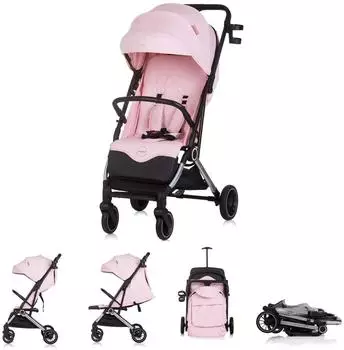 Chipolino Pixie faltbarer Kinderwagen mit Korb & Getränkehalter, pink, 22kg (LKPX02505PM)
