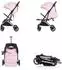 Chipolino Pixie faltbarer Kinderwagen mit Korb & Getränkehalter, pink, 22kg (LKPX02505PM)