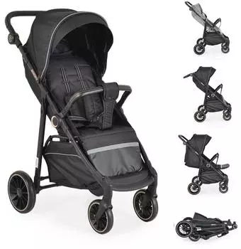 Moni Kinderbuggy mit Sonnendach, EVA-R&auml;der, schwarz (111371)