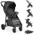 Moni Kinderbuggy mit Sonnendach, EVA-Räder, schwarz (111371)
