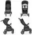 Moni Kinderbuggy mit Sonnendach, EVA-Räder, schwarz (111371)