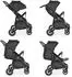 Moni Kinderbuggy mit Sonnendach, EVA-Räder, schwarz (111371)