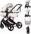 Chipolino Amore Kombi-Kinderwagen 2 in 1, beige-schwarz (KKAM02604CA)