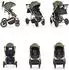 Moni Thira Kombikinderwagen 2in1 Babywanne & Sportsitz, grün (110149)