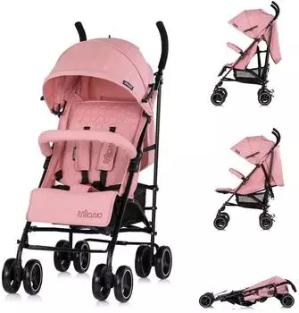 Chipolino Milano Buggy Kinderwagen bis 22kg, faltbar, pink