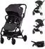 Chipolino Go Twist Kinderwagen, drehbarer Sitz, PU-Reifen, klappbar, schwarz