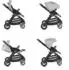 Cangaroo Macan Kombikinderwagen 2-in-1, Babywanne, Sportsitz, schwarz
