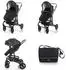 Lorelli Alba Kombikinderwagen 2-in-1, Gummireifen, schwarz