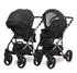 Lorelli Rimini Premium Kombikinderwagen mit Tragewanne, schwarz (10021622305)