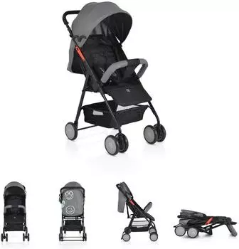 Moni Capri Buggy klappbar, Sicherheitsgurt, grau (110846)