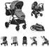 Moni Kali Kombikinderwagen 2-in-1, grau, 22kg (110956)