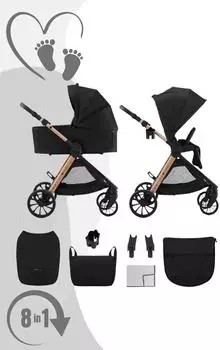 Kinderkraft VESTO 2 Kombikinderwagen 2-in-1, schwarz (VESTO 2)