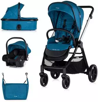 Chipolino Marbella Kombikinderwagen 3in1 i-Size Babyschale, blau (KKMRB02504OA)
