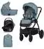 Chipolino Prestige Kombikinderwagen 3in1 mit Babywanne, Rucksack, i-Size Babyschale, blau (KKPRS02505BA)