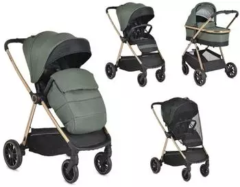 Cangaroo Hydra Kombikinderwagen 2-in-1 mit Babywanne, Sportsitz, gr&uuml;n (110155)