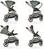 Cangaroo Hydra Kombikinderwagen 2-in-1 mit Babywanne, Sportsitz, grün (110155)