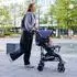 Lionelo Elia Leichter Kinderwagen, kompakt faltbar, 4-fach Rückenverstellung, bis 15kg (LO-ELIA BLACK ONYX)