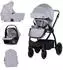 Chipolino Prestige Kombikinderwagen 3in1, i-Size Babyschale, hellgrau