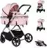 Chipolino Pearl Kombikinderwagen 2-in-1 mit Federung, rosa