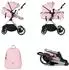Chipolino Pearl Kombikinderwagen 2-in-1 mit Federung, rosa