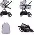 Chipolino Pearl Kombikinderwagen 2-in-1 mit Fußsack, grau (KKPE02602PL)