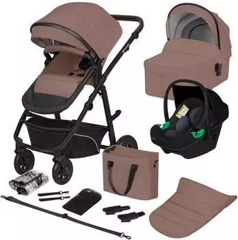 Lionelo Bianka Kinderwagen 3-in-1, Babywanne, Autositz, Verdeck XXL