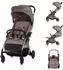 Chipolino Illusion Kinderwagen klappbar, verstellbare Fußstütze, braun (LKILU0252TR)