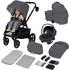 Lionelo Carmine 3in1 Kombikinderwagen GravelTech, UPF50+, Grey Stone (LO-CARMINE 3IN1 GREY STONE)
