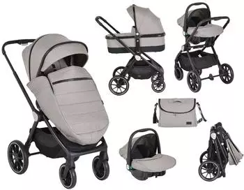 Cangaroo Christiano 3-in-1 Kombikinderwagen mit i-Size Autositz, beige (110920)