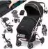 Kidiz Kinderbuggy klappbar, 360° Räder, 5-Punkt-Gurt, 0-48 Monate