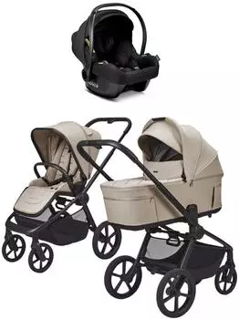 MOON Resea Fold Set Kombi-Kinderwagen mit Cosmo Babyschale, sand (64000001-922)