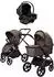 MOON Gio Fold Set Kombi-Kinderwagen greige inkl. Cosmo Babyschale (65000001-999)