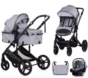 Chipolino Amore Kombikinderwagen 3-in-1 hellgrau (KWC0136HGR+ASC0288HGR)
