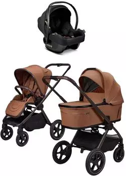 MOON Gio Fold Air Kombikinderwagen inkl. Cosmo 2.0, cognac