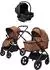 MOON Gio Fold Air Kombikinderwagen inkl. Cosmo 2.0, cognac