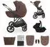 Kinderkraft 3-in-1 Prime 3 Multifunctional Stroller brown