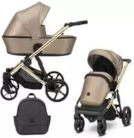 Kinderwagen Arizo Premium 13 Cappucino Eco Rahmen Gold