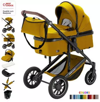 Daliya Daliya Flexi-Pro M 3in1 Kinderwagen gelb