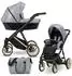 Kunert Ivento Premium 2in1 Kinderwagen eco grau metallic, Rahmen gold