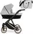 Kunert Ivento Premium 2in1 Kinderwagen grau, Goldrahmen