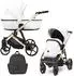 Kunert Arizo Premium 12 White Eco Kinderwagen, goldener Rahmen