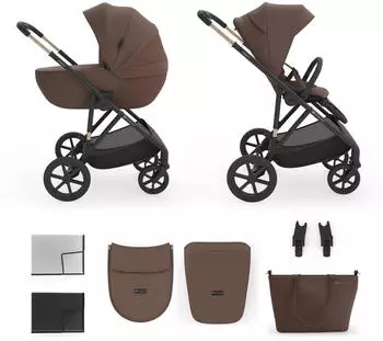 Kinderkraft Multifunktionswagen 2in1 PRIME 3 braun