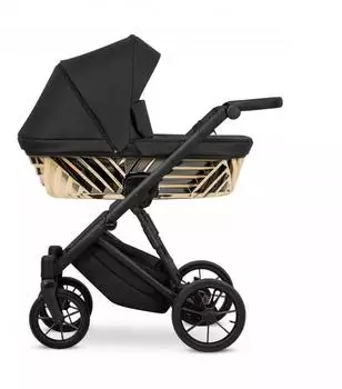 Kunert Ivento Glam 2in1 Kinderwagen &Ouml;ko-Leder, schwarz