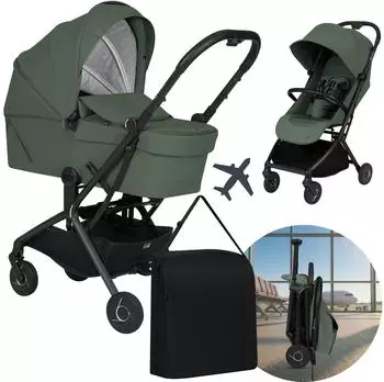Lionelo Sia Flex Kombi-Kinderwagen 2in1, grün (LO-SIA FLEX GREEN EMERALD)