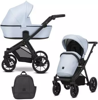 Kunert BRAV 2in1 Kinderwagen Ökoleder blau (BRE-14)