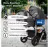Bergsteiger 4-in-1 Kinderwagen Capri inkl. Babyschale, Isofix Base Pro 2 silber/grau