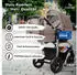 Bergsteiger 4-in-1 Kinderwagen Capri inkl. Babyschale, Isofix Base Pro 2 silber/braun